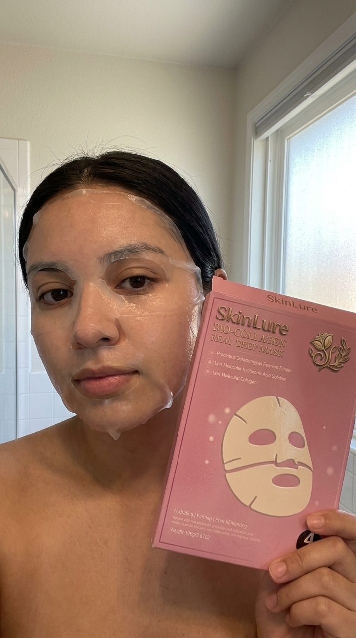 Placeholder: customer using the Bio-Collagen Mask